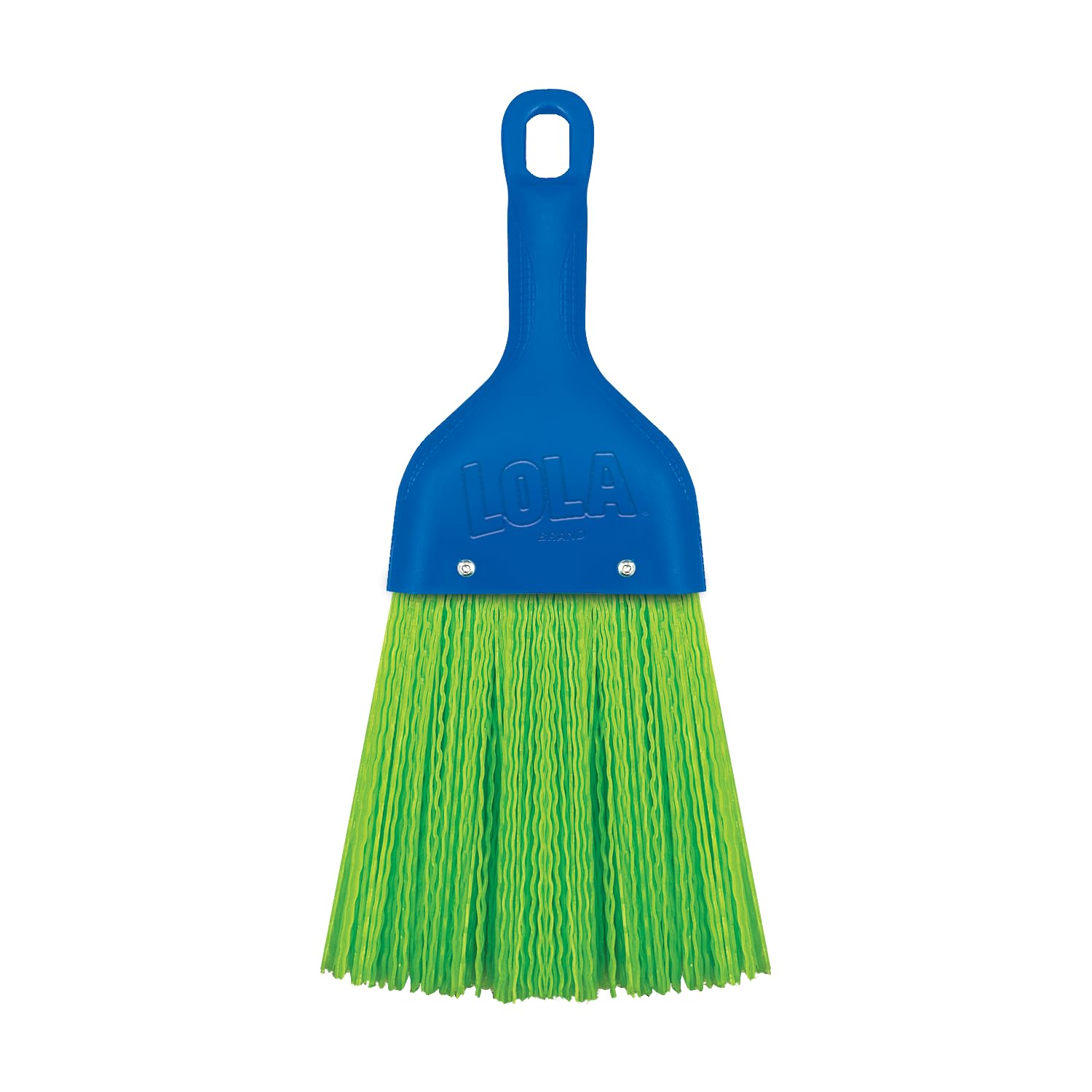 LOLA Heavy Duty Whisk Broom, Hand Brush, Durable Bristles, Whisks Away Dirt & Debris, Compact, Hang Hole for Easy Storage, Indoor/Outdoor, 1 Pack