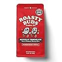 Roasty Buds Mexican Chocolate Coffee Grounds | Café Mexicano 100% Arabica Coffee, Natural Cinnamon Flavors (12 oz) | Gluten-Free, Non-GMO, No Sugar |