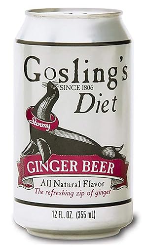 Goslings Diet Stormy Ginger Beer, All Natural Flavor with the Refreshing Zip of Ginger, 12 fl oz Cans (9 Cans)