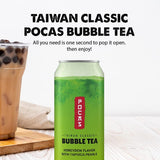 Pocas Bubble Tea with Tapioca Pearls, (Pack of 4, 16.5 oz), Asian Drinks, Refreshing Milk Tea with Boba Pearls (Honeydew)