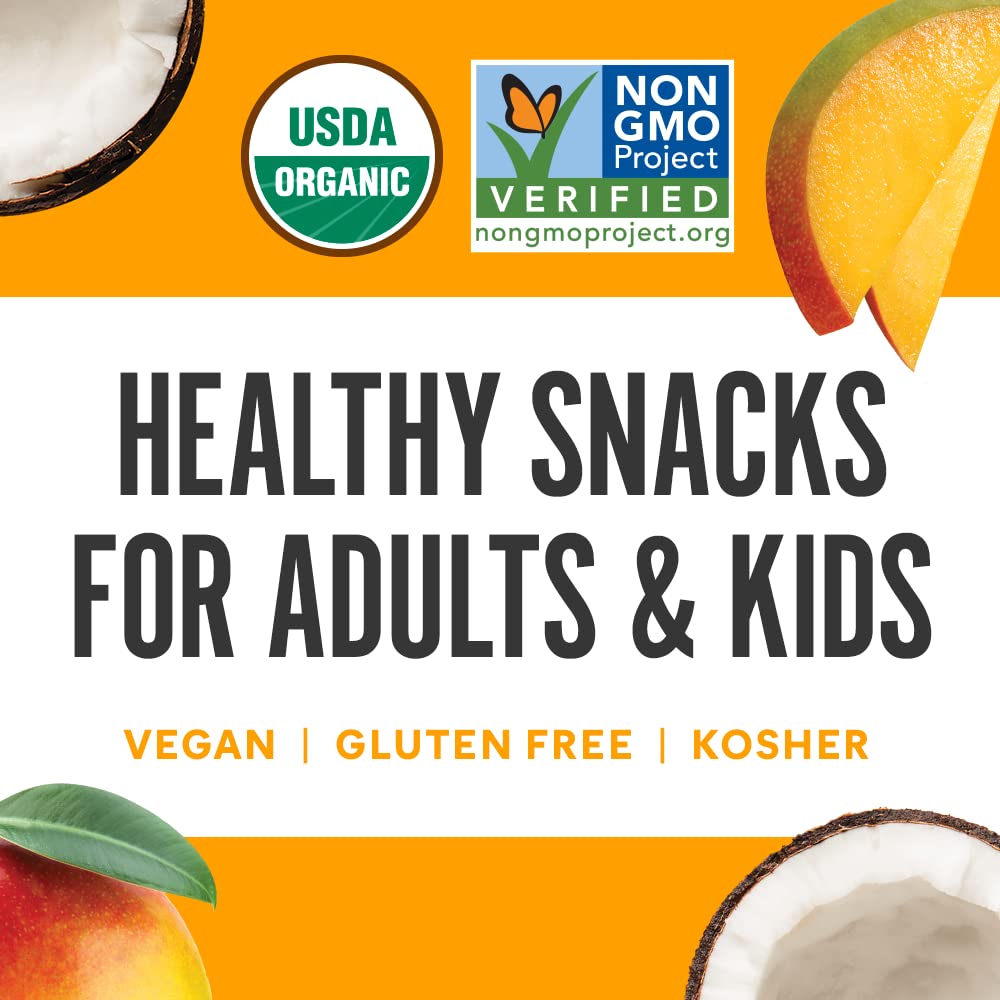 Noka Superfood Smoothie Pouches (Mango Coconut) 4 Pack, with Plant Protein, Prebiotic Fiber & Flax Seed, Organic, Gluten Free, Vegan, Healthy Fruit