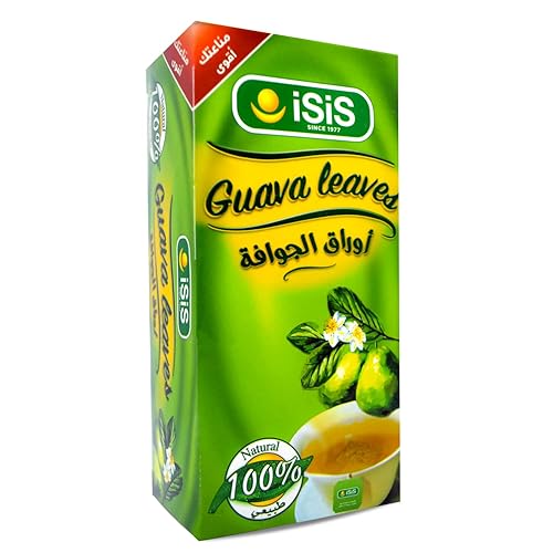 Isis Natural Drink Herbal Chai Guava Leaves Tea Bags Herbals Herb Herbs No Caffeine Non Gmo No Additives No Artificial Coloring Kosher Halal (20 Bag)