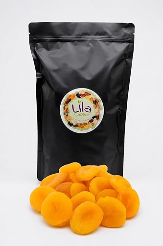LILA BAZAAR Dried Turkish Apricots, 2 LB - Soft & Chewy Dried Apricots, Naturally Sweet Fruit Snack, No Sugar Added, Resealable Bag