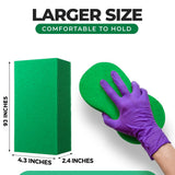 Multi-Purpose Sponges for Cleaning - Green 2 Pack, Large Sponges for Car Washing, Tile & Grout, All Purpose Cleaning