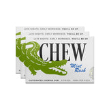 Chew Caffeine Gum, 60mg Per Piece - Mint Rush Flavor, Sugar Free Energy Gum for Late Nights, Early Mornings & Everything In Between, Fast Acting