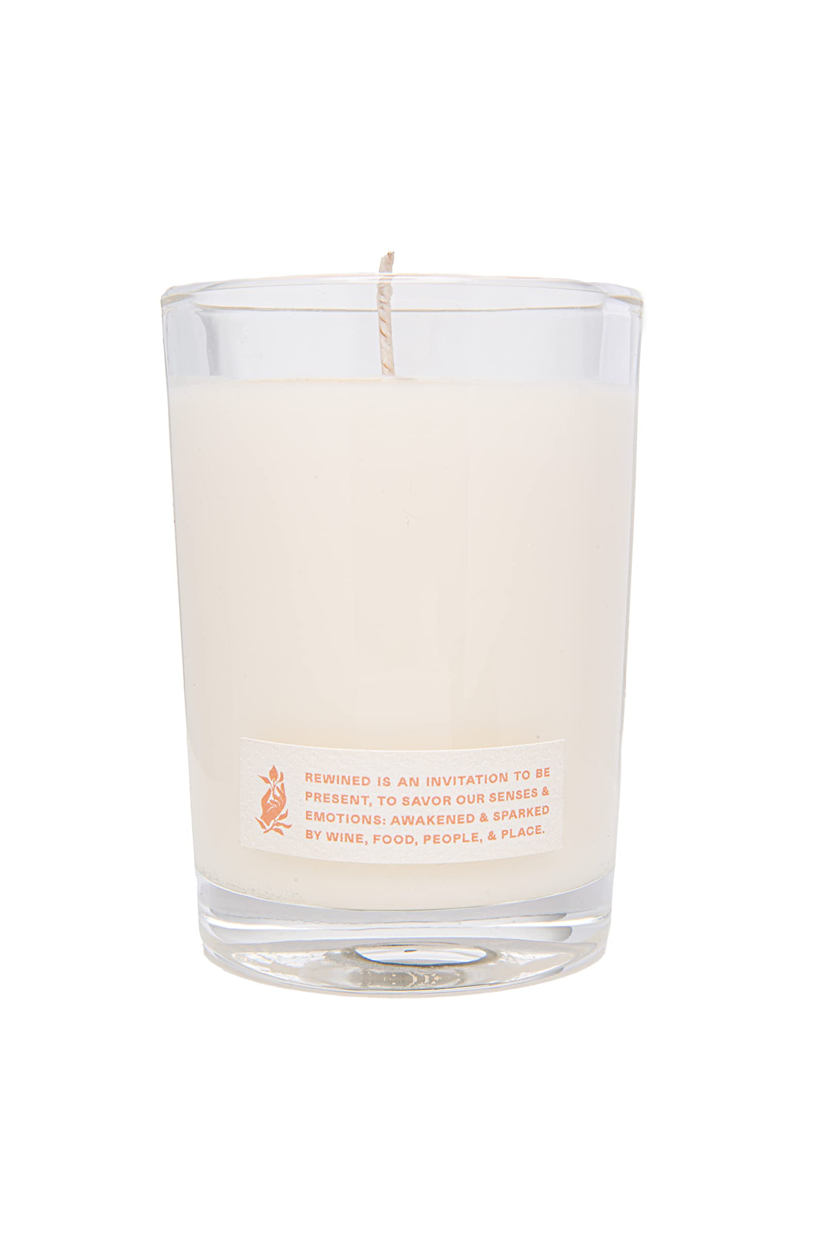 Rewined Candles Rose Soy Blend Candle, 6 Ounce, Red Fruit Rose Petal White Peach, and Pink Peppercorn