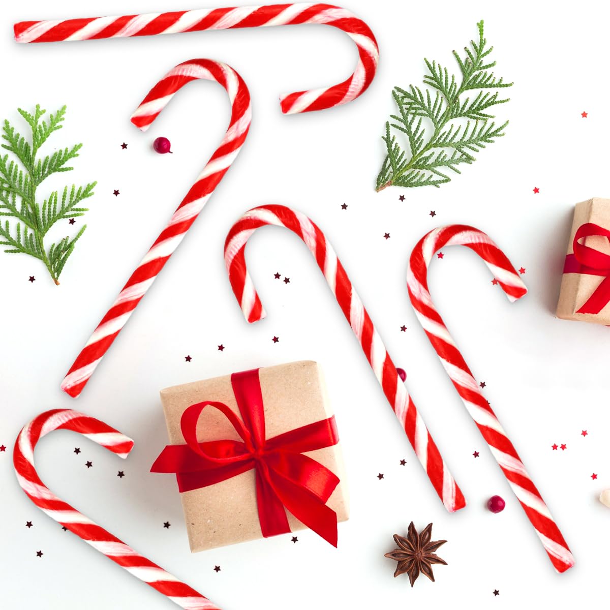 Christmas Candy Canes Classic Red and White Peppermint Flavor for Holiday Family Indulgement - Bulk Candy Canes Individually Wrapped for Kids