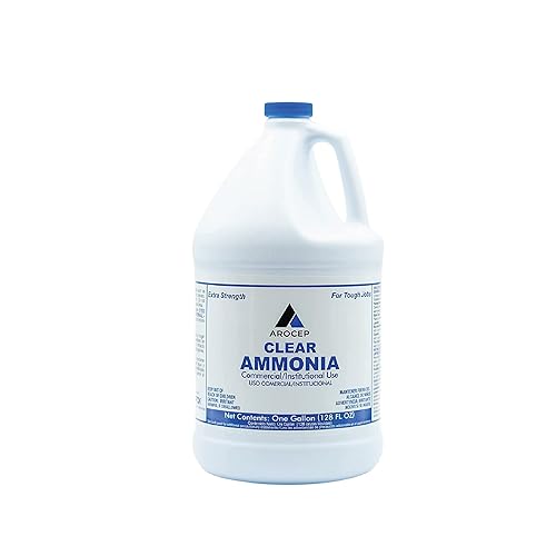 CPDI Clear Ammonia Cleaner Liquid, 1 Gallon, Multipurpose, Multi-Surface Cleaning Solution Removes Grease, Hard Water Stains, and Odors, Kitchen