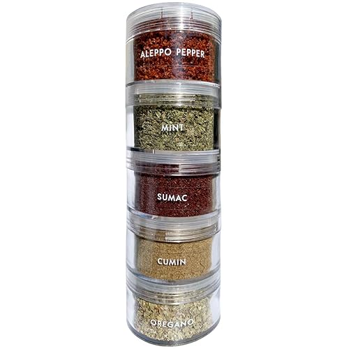 Spicylux Arabian Mix| Aleppo Pepper, Dried Mint, Sumac, Cumin, Oregano | Savory Herbs, Spices & Seasonings (Set of 5) - Packed in U.S.A.