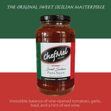 ChefMel’s Sweet Sicilian-Style Pasta Sauce - Rich & Velvety Italian Tomato Sauce Infused with Red Wine - Handcrafted in Small Batches - Gluten-Free