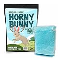 Horny Bunny Gourmet Cotton Candy - Premium Blueberry Candy Floss for Hunters Funny Easter Basket Filler for Men Stocking Stuffers for Him Get Lucky