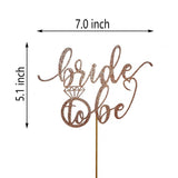 AMINJIE Bride to Be Cake Topper for Bridal Shower / Wedding Shower / Engagement / Bachelorette / Hen Party Decorations, Double-sided Rose Gold Glitter