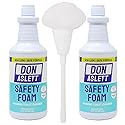 Don Aslett Johnny Mop & Safety Foam Toilet Bowl Cleaner (Two 32 Oz Bottles) Set | Acidic Detergent and Deodorizer | 14" Handle to Easily Clean Toilet
