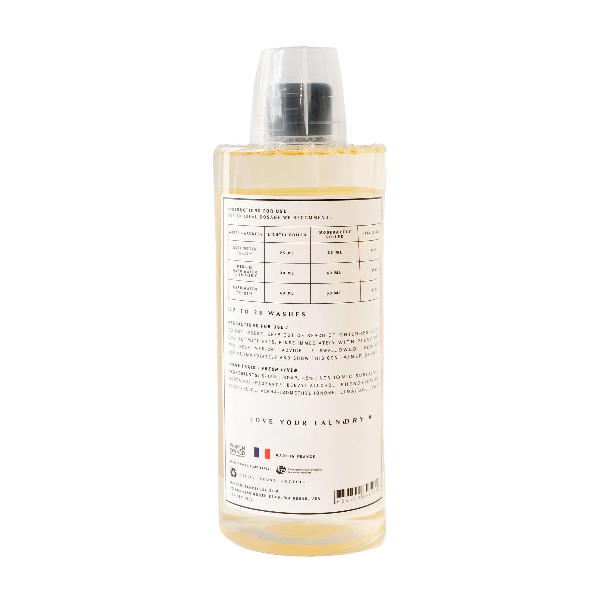Maison France Luxe The Laundry Evangelist Plant-Based Laundry Detergent, Enzyme-Free Fabric Wash for Delicates, Safe for Silk, Wool & Fine Garments