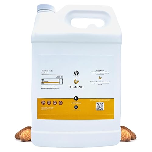 Dolce Flav Natural Almond Extract - 1 Gallon Water-Soluble Kosher, Sugar-Free, Concentrated Pure Almond Flavoring for Baking, Pastries & Beverages