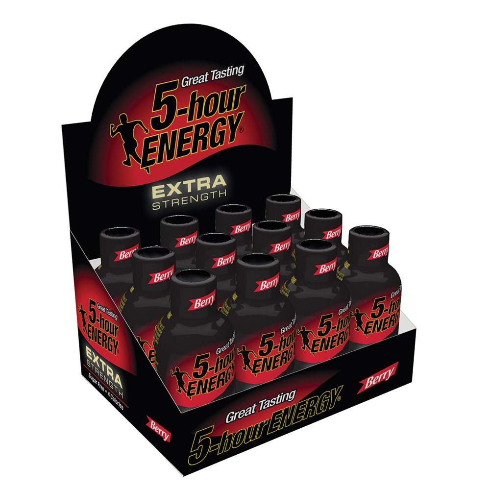 5 Hour Energy Shot Extra Strength Berry- 12 Pack of 2 Ounce Bottles