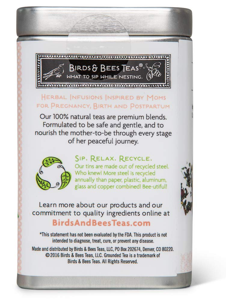 Birds & Bees Teas - Fertility Tea & Pre Conception, Grounded Pregnancy Tea is a Red Raspberry Leaf Blend for a Great Natural Cleanse and Detox, 30