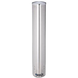 San Jamar 23.5" Pull Type Cup Dispenser - Stainless Steel 12 to 24 Oz Cup Holder with Flip Cap for Restaurants, Dining Halls, Fast Food Beverage