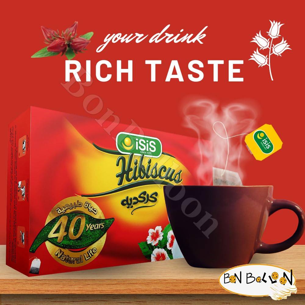 Isis Natural Egyptian Hibiscus Herbal Tea Bags Drinks To Carry It Everywhere For Perfect Start Egypt Aswani Aswan Chai Hybiscus Arab Arabic Herb Herbs
