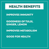 Nutty Yogi Immunity Tea | Herbal Green Tea with Tulsi, Lemon, Cinnamon & Ginger I Ayurvedic Blend I 50g | 100% Natural