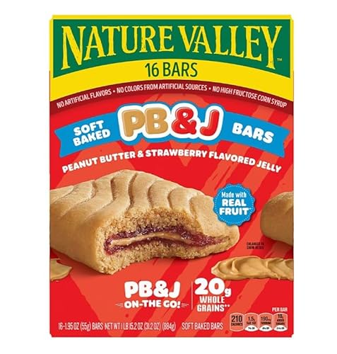 Nature Valley Soft Baked Peanut Butter & Strawberry Flavored Jelly Bars - 16 ct.