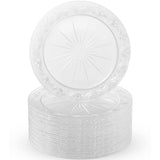 Blue Sky Simcha Disposable Clear Plastic 10" Plates (20 Count) | Premium, Sturdy Dinnerware for Parties, Events, and Holidays