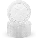 Blue Sky Simcha Disposable Clear Plastic 10" Plates (20 Count) | Premium, Sturdy Dinnerware for Parties, Events, and Holidays