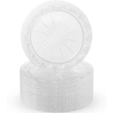 Blue Sky Simcha Disposable Clear Plastic 10" Plates (20 Count) | Premium, Sturdy Dinnerware for Parties, Events, and Holidays