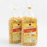 BAIERSBRONN Spirals Egg Noodles 2.2lb(2x1.1lb) - Restaurant-Quality Texture from Germany, Kosher, Made with 100% Pure Durum Semolina & Fresh Eggs