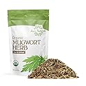 Halo Naturals Organic Mugwort Herb Cut & Sifted, 4 Ounces (Artemisia vulgaris) USDA Certified | Resealable Pouch| Packaged in The USA (Pack of 1)