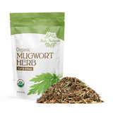 Halo Naturals Organic Mugwort Herb Cut & Sifted, 4 Ounces (Artemisia vulgaris) USDA Certified | Resealable Pouch| Packaged in The USA (Pack of 1)