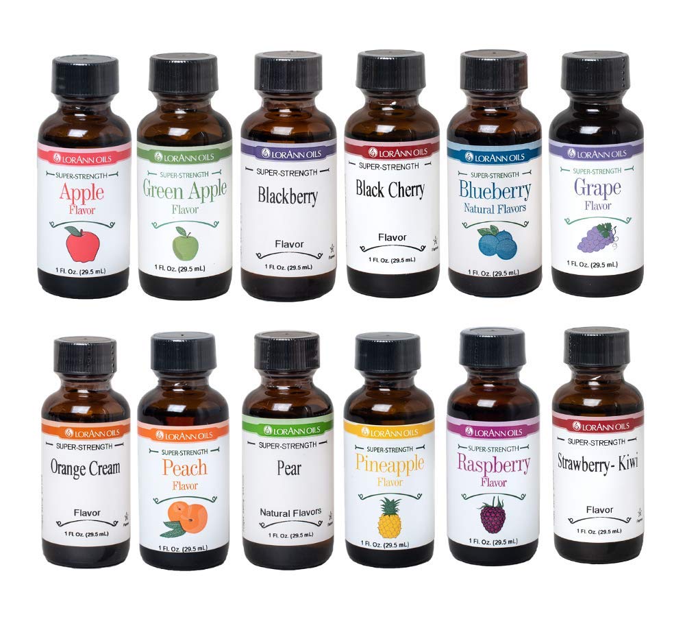 LorAnn SS 12 Fruity Flavors in - 1 ounce bottles