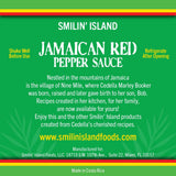 Smilin Island Jamaican Red Hot Sauce, Habanero, Naga Jolokia, Pineapple Blend, Spicy Pepper Sauce, Caribbean Flavor, Pineapple Habanero,(5oz Bottle)