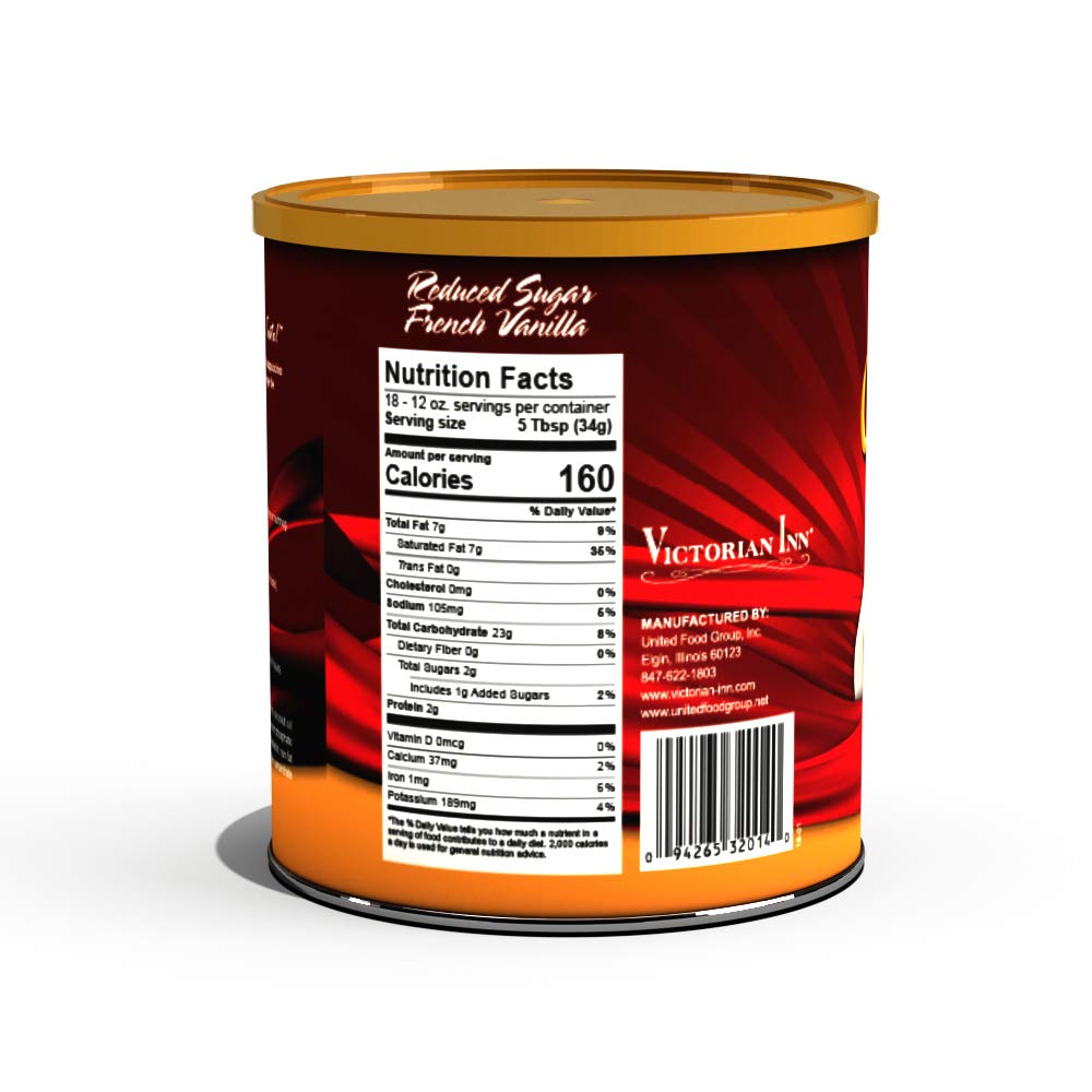 Victorian Inn Instant Cappuccino, Reduced Sugar French Vanilla, 1.4 Pound