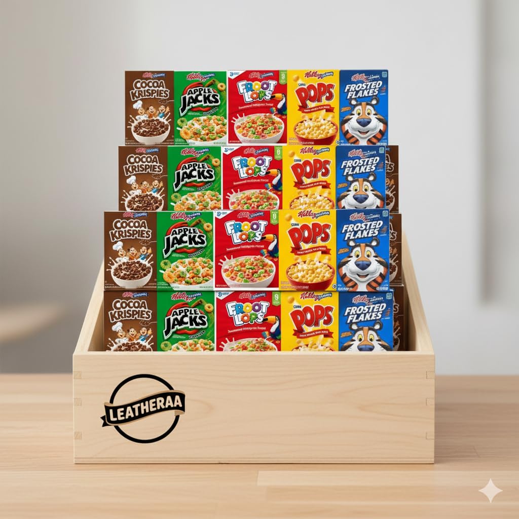 KeIIoggs Assorted Cereal Snack Size Variety Pack, Individual Breakfast Cereal Cups, Ready-to-Eat Breakfast Snacks, 25 Count