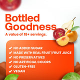 Dr. Smoothie 100% Crushed Peach Pear Apricot - No Added Sugar, Made with Real Fruits/Fruit Juice - Vegan, No Artificial Colors or Flavors - Juicy