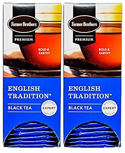 Farmer Brothers Premium English Tradition Black Tea Bags, 25 Count (Pack of 2)