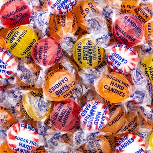 Sugar Free Candy - 1 Pound Pack - Hard Candy Individually Wrapped - Lemon, Butterscotch, Peppermint, Cinnamon - Office Bowl Mix - Old Fashioned