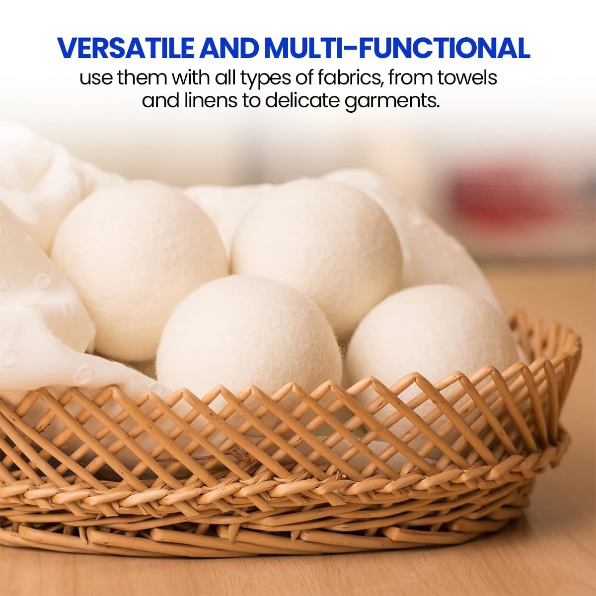 Unique Craft Wool Dryer Balls for Fewer Wrinkles - Reusable Dryer Wool Balls for Saves Drying Time, Chemical-Free Premium New Zealand Fabric Softener