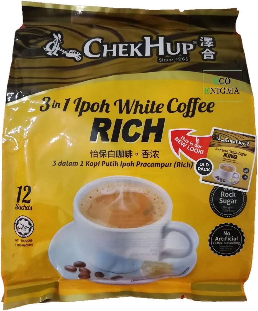 4 Pack Chek Hup 3 in 1 Ipoh White Coffee KING Imported from Malaysia (4x12 sachets)