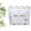 ecozoi Reusable Bamboo Paper Towels - 4 Pack | Rayon derived from Bamboo |Equivalent to 80 Regular Rolls | Sustainable Eco Friendly Kitchen Paper