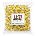 Sugar Free Lemon Drops Candy - 1 lb Bulk Bag of Individually Wrapped Sweet and Sour Sugarless Citrus Hard Suckers