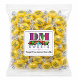 Sugar Free Lemon Drops Candy - 1 lb Bulk Bag of Individually Wrapped Sweet and Sour Sugarless Citrus Hard Suckers