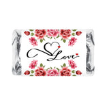 60 Wedding Love Roses Miniatures Candy Bar Wrapper, Bachelorette Mini Candy Bar Stickers, Decorations, Flower Theme, Candy Not Included. Made in USA