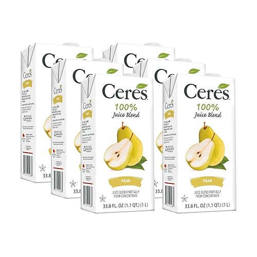 Ceres 100% All Natural Pure Fruit Juice Blend - Delicious Pear Edition - Rich in Vitamin C, No Added Sugar or Preservatives, Cholesterol Free, Gluten