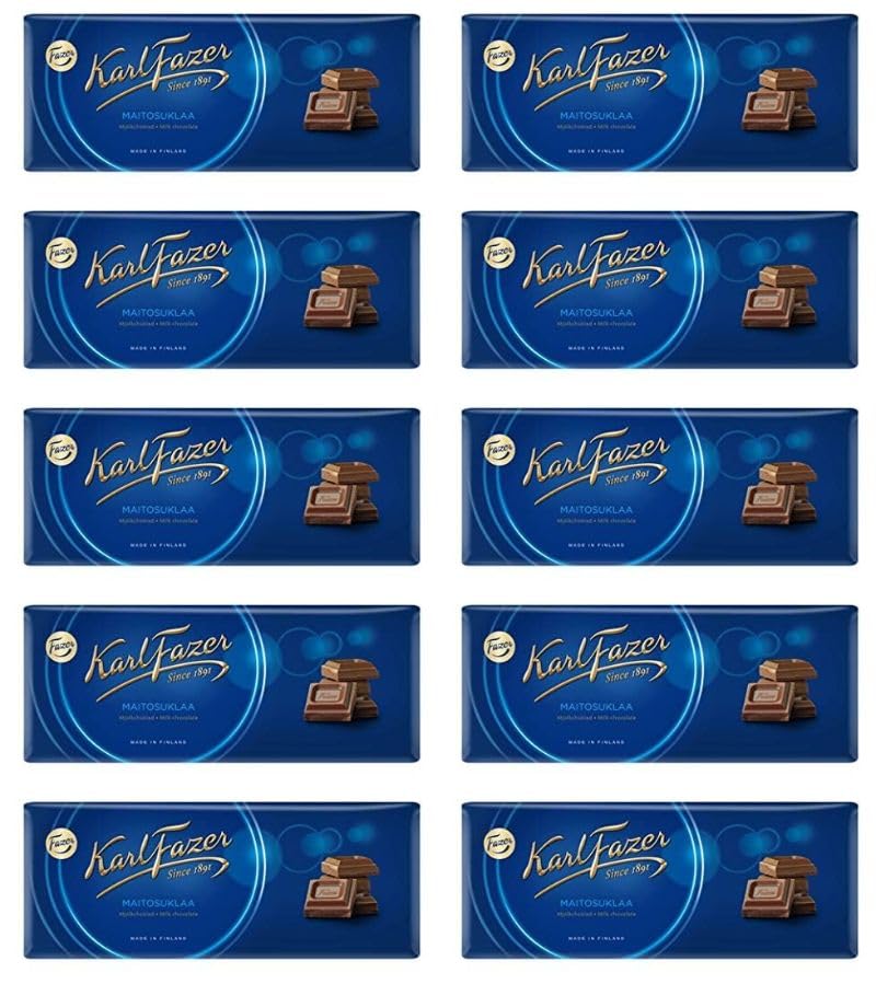 Fazer Karl Fazer Milk Chocolate 10 bars of 200g
