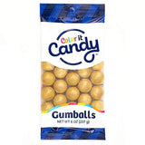 Color It Candy Shimmer Gold 1 inch Gumballs 8 Ounce Peg Bag - Perfect For Table Centerpieces, Weddings, Birthdays, Candy Buffets, & Party Favors.