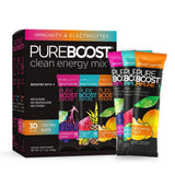 Pureboost Sugar-Free Immune Clean Energy Booster Drink Mix, Combo Pack 30ct