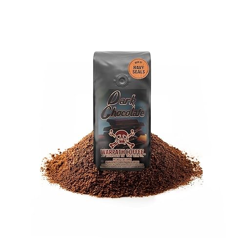 Warpath Coffee Light Roast Ground Coffee, Dark Chocolate Blend, High Caffeine, Extra Strong Roasted 100% Arabica Coffee Ground Beans, Rich Aroma, Full