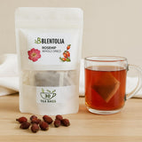 Blentolia Rosehip Tea - Whole Dried Rosehip in Tea Bags - Rich in Vitamin C & Antioxidants - Immune Support Herbal Tea - 30 Tea Bags